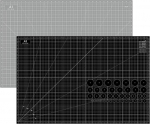 Headley Tools paksendatud A1 l&otilde;ikematt - 90 x 60 cm iseparanev &otilde;mblusmatt, kahepoolne, 5-kihiline &otilde;mblus-, k&auml;sit&ouml;&ouml;-, hobi-, kangas-, scrapbooking-projektide jaoks (must/hall).