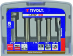 Tivoly 10331670006 FNH04 4-osaline p&auml;hklipuu DIN 335C HSS koobalt 5% kuni 90&deg; l&auml;bim&otilde;&otilde;t 8,3 kuni 16,5 mm + 1 eemaldusl&otilde;ikur 5-10