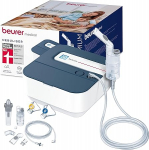 Beurer IH 28 Pro inhalaator, nebulisaatorikomplekt koos k&otilde;rgekvaliteediliste silikoonmaskide ja nina du&scaron;iga, k&otilde;rge udukogus, inhalatsiooniseade hingamisteede raviks, lastele ja t&auml;iskasvanutele