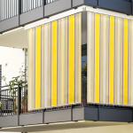 Premium p&auml;ikesevarju purje r&otilde;dule, terrassile v&otilde;i verandale - v&auml;ljas p&auml;ikesevarju r&otilde;ngaste ja konksudega - kvaliteetne kangas, UV-kindel ja ilmastikukindel (XL)