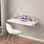 An der Wand montierter Klapptisch mit Marmormuster, ideal als Schreibtisch f&uuml;r K&uuml;che und Esszimmer, platzsparender schwebender Schreibtisch als B&uuml;ro- und Heimdekoration.