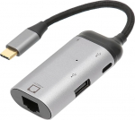 Bewinner USB C RJ45 Ethernet adapter, 3 in 1 (t&uuml;&uuml;p C+USB+PD) 10/100/1000 Mbps Gigabit Ethernet adapter Windows/Android/OS X jaoks
