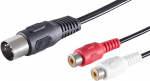 1aTTack.de 10 x 0,2 m 5-poolne DIN pesa - 2 RCA pesa / Stereo kvaliteetne audioadapterkaabel vormitud &uuml;hendused nikeldatud kontaktid ideaalne HiFi-muusikas&uuml;steemidele Stuudio