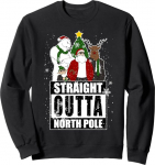 Straight Outta North Pole J&otilde;uluvana P&otilde;hja-Pool J&otilde;ulud kampsun
