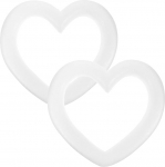Styrofoam Heart for Crafts, 2 t&uuml;kki Polystyrene Foam Heart Wreath Craft Set Craft Ring Creative Christmas Decoration for Adults Promotes Imagination DIY Craft Ornaments