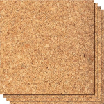 Go4Cork Square Cork Board 21,5 x 21,5 cm - 4 tk | kahepoolsed Premium Eco Cork plaadid | mitmek&uuml;lgne k&auml;sit&ouml;&ouml;ks, kodus, kontoris | libisemisvastane ja kergesti kasutatav.