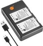 DSTE 2PCS Nikon EN-EL5 (1700mAh/3.7V) akulaadija komplekt Nikon Coolpix P510,P520,P530,P5100,P6000,S10,P3,P4,P80,P90,P100,P500 kaamerale