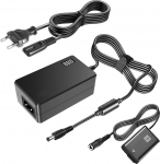 Dummy aku NP-FW50 Sony ZV-E10 toiteallikale AC-PW20 Kit, &uuml;hildub Sony Alpha ZVE10 A7 7R 7S A7II 7RII 7SII, A6500 A6400 A6300 A6100 A6000, NEX 3/5/6/7, DSC RX1 0 II II III IV kaameratega.