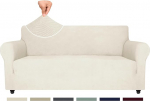 Ystyle Stretch Diivan Cover, Diivan Cover 3 istekohaga, Diivan Protector Non-Slip, Elastik diivan Cover koos k&auml;etoedega, Diivan Cover Diivan Cover Koltuk &Ouml;rt&uuml;s&uuml; Diivan Throw Diivan Throw, Cream