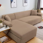 Paksud diivanikatted 1 2 3 4 istekohaga diivanil diivanikatted L kuju Stretch Slipcover elutuppa koerad lemmikloomad pestav vastupidav m&ouml;&ouml;bel kaitsja Polar Fleece Camel (4 istekohta)