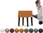 Nils Stool Cover Replacement Heavy Duty 1 Piece Soft Durable Washable Fabric Easy Clean and Replace (Crown, Amber)