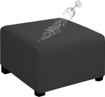 Easy-Going Ottoman Cover 100% veekindel Stretchy Square Foldable Storage Stool m&ouml;&ouml;bli kaitsja Soft Slipcover elutuppa Dark Grey
