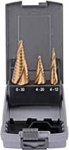 GSR Professional Step Drill Bit Set 4-30 mm, 3-osaline HSS-G TiN, Ppiral Grooved, Burr-free Peeling Drill, Step Drill Metal, Taper Drill Bit Set, Cone Drill, Step Drill Set