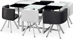 Menzzo Klaasist lauad Metall Must / Valge L 150 x S 90 x K 75 cm
