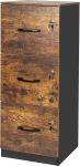 Relaxdays arhiivikapp 3 lukustatava sahtliga 103 x 40 x 40 cm Must / Pruun