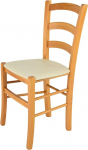 Tommychairs Veneetsia toolid 2-st komplektist, vastupidav struktuur, valmistatud lakitud p&ouml;&ouml;gipuidust, mett v&auml;rvi ja iste polsterdatud elevandiluu kunstnahaga.
