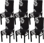 Toolikatted s&ouml;&ouml;gitoa toolikatted High Back Stretch Spandex Slipcover pulmapeo restoranile must valge 6 Pack