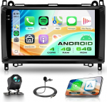 Rimoody 4G+64G Android Autoradio f&uuml;r Mercedes Benz A/B Class W169 W245 B200 W639 Vito Viano W906 Sprinter Wireless Carplay Android Auto 9 Zoll Incell Bildschirm Radio Navi GPS WiFi Bluetooth FM/RDS/EQ