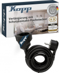 Kopp 143502087 Pikendus Schuko pistikuga, must, 143705086