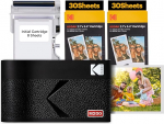 KODAK Mini 2 ERA 4PASS Mobile Photo Printer (5.3 x 8.6 cm) Photo Printer + 8 Sheets Included + 60-Sheet Cartridge, Black