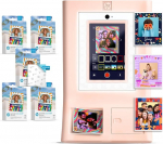 HP Sprocket Photo Box Machine Instant v&auml;rviline fotoprinter (roosa) paberipakett + tsink 3,5 x 4,25-tolline tsink isekleepuv fotopaber (500 lehte)