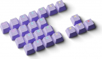 HK Gaming kummist klahvikorkide komplekt, libisemisvastane tekstuur, topeltv&otilde;tmekorkide komplekt, 23 klahvi OEM-profiili klahvikorkid, mehaanilise klaviatuuri jaoks, &uuml;hildub Cherry MX, Gateron, Kailh, Lavenderiga