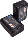DSTE 2-pack asendusaku, mis &uuml;hildub NP-FW50 ja Sony ZV-E10 RX10 IV Alpha 7(a7)/7R(a7R)/7S(a7S),a3000,a5000,a6000,NEX-3/5//6/7/C3/F3,DSC-RX10,SLT-A33/A 35/A35 7/A55Vga
