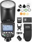 GODOX V1PRO S traadita v&auml;lklambid + AK-R1 komplekt + 24 tk kaamera v&auml;lkgeel 1/8000s HSS, M/TTL v&auml;lklambi režiim 1.3s laadimisaeg Toetab C-t&uuml;&uuml;pi toiteallikat Sony kaameratele