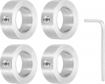 hankekaart 4 St&uuml;ck Schaftmanschetten, 22 mm Bohrung, massives Edelstahl, 1 Schraubenschaftmanschette, 35 mm Au&szlig;endurchmesser, 14 mm Dicke, f&uuml;r Motor, Gartenwagen, Riemenscheibe, Maschinen und