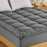 SONIVE Pillow Top madratsipealne Ultra paks pehmete pehmete steppitud hingav m&uuml;ratu hotellikvaliteet k&otilde;rge kvaliteediga 1000gsm alternatiivse t&auml;idisega Single Grey