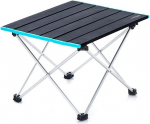 Kompakter, lihtsam Aluminium-Picknicktisch - tragbarer, aufrollbarer Campingtisch f&uuml;r den Au&szlig;enbereich, Reisen, Grillen und Heckklappe - und einfach zu verstauen