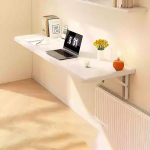 Klapptisch Platzsparender, faltbarer K&uuml;chentisch zur Wandmontage. Vielseitiger schwebender Schreibtisch f&uuml;r Esszimmer, Arbeitszimmer, B&uuml;ro, Waschk&uuml;che und Schlafzimmer. Praktisches Klappdesi