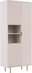 Marmex Nubia 05 k&otilde;rge riiul, k&otilde;rge kapp 3 ukse ja avatud sektsiooniga, mitmeotstarbeline riiul 80 x 190 x 41 cm elutuppa, magamistuppa, kontorisse, kahes v&auml;rvitoonis (Cashmere + kuldne beež)