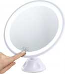 Sichler Beauty Makeup Mirror: iminapp kosmeetikapeegel koos LED-valguse ja akuga, 5X suurendusega meigipilt koos valgusega, iminapp suurendav peegel vannituppa