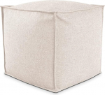 Deshome - Pouf Tool 50 x 50 x 50 cm eemaldatava padjaga sise- ja v&auml;litingimustes kasutamiseks: istmepouf disain diivanile, elutuppa, magamistuppa, hele pouf beež