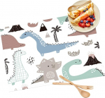 Olymajy Laste kohamatid on kergesti puhastatavad, laste kohamatid on kerged, veekindlad ja mustust h&uuml;lgavad, pestavad, armas multifilmi dinosaurus kohamatid, lapsed, 13,8 x 9,8 tolli