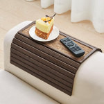GEHE Sofa-Arm-Tablett, paindlik/faltbar, Coucharm-Tablett f&uuml;r breite Couch, Sofa-Armlehne, Tisch-Becherhalter, perfekt f&uuml;r Lebensmittel, Getr&auml;nke, Snacks, Fernbedienung v&otilde;i Telefon