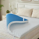 Madratsitopper 140 x 200 cm 10 cm k&otilde;rgus, jahutav geel vaht madratsitopper k&otilde;vadus, geel topper geel topper H2 H3 140 x 200 cm Box Spring voodi diivanvoodi jaoks, pestav v&auml;liskate, &Ouml;ko-Tex sertifitseeritud