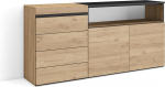 Skraut Home sahtlitega kapp 157 x 75 x 35 cm Magamistuppa, tuppa, riidekappi, kapp, kaasaegne stiil, tammepuust