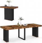 IDMarket - Eden pikendatav 10-kohaline konsoollaud 235cm puidust antiikmusta