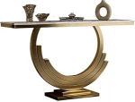 Eingangstisch, Moderner Marmor-Konsolentisch mit Metallfu&szlig; for Eingangsbereich und Wohnzimmer Konsolentisch(L)