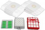 15 Premium tolmuimeja kotti + 1 HEPA filter + 1 Hepa s&uuml;siniku filter Sobib Lux Intelligence, Lux S115 jaoks - spetsiaalne h&uuml;gieeniline vildist filtreerimine - garanteeritud k&otilde;rge imemisv&otilde;imsus - Premium