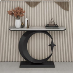 Kaasaegne koridor konsoollaud Slim Faux marmorist diivanilaud elutuppa magamistuppa Sleek Design diivani taha