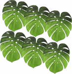 Veemoon komplekt 6 EVA laualusikatet Monstera lehe kujuga libisemisvastane isoleeriv roheline troopiline laudakaunistus k&ouml;&ouml;gi s&ouml;&ouml;gitoa pidude ja restoranide jaoks