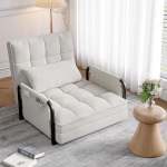 4-in-1 magamistool voodifunktsiooniga, reguleeritav seljatugi, kokkupandav diivan k&uuml;ljetaskuga, p&otilde;randakohver magamisfunktsiooniga, p&otilde;randakohver elutuppa ja r&otilde;dule, Faux Lambnahk