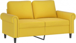 359525 2-kohaline diivan kollane 120 cm sametne