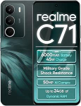 realme C71 4G nutitelefon 6+128GB, Gufo del Bosco, Schermo 6.67 pollici, Refresco a 120 Hz, Caricamento 45W Rapido, aku 6000mAh, fotokaamera de 50MP, v&otilde;imas 8 tuumaline protsessor, IP54