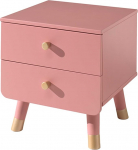 Vipack Billy Night Conole with 2 Drawers - Terra Pink and Terra Pink Lacquered Finish