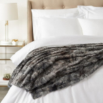 AmazonBasics - Blanket, faux fur, 150 x 200 cm, gray