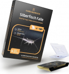 SCH&Auml;DLINGSM&Auml;STER&reg; Silverfish Fighting - Pack of 12 - Kahe l&otilde;ksu s&uuml;steem - Silverfish Traps - 6 l&otilde;ksu jooksvate radade jaoks ja 6 patenteeritud taganemisl&otilde;ksu - Insektitsiidivaba - Silverfish adhesiivne l&otilde;ksu